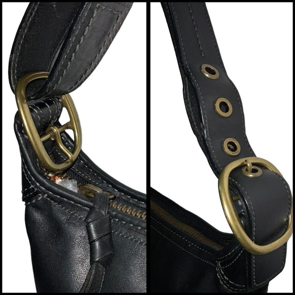 Coach Vintage Bleecker Tattersall Duffle Bucket Bag 11422 Black - Picture 6 of 11